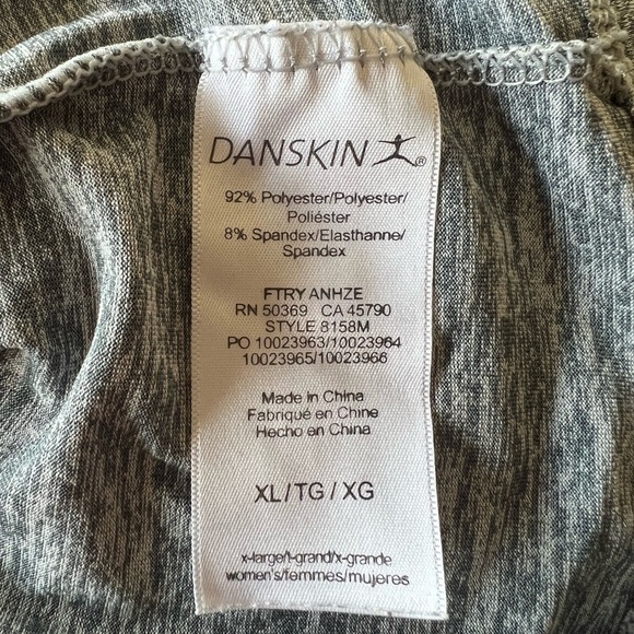 Danskin gray tshirt top XLarge casual athletic attire - Picture 7 of 7